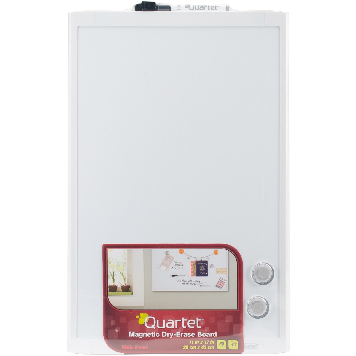 Quartet Magnetic Dry Erase Board 11&#x22;X17&#x22;-White