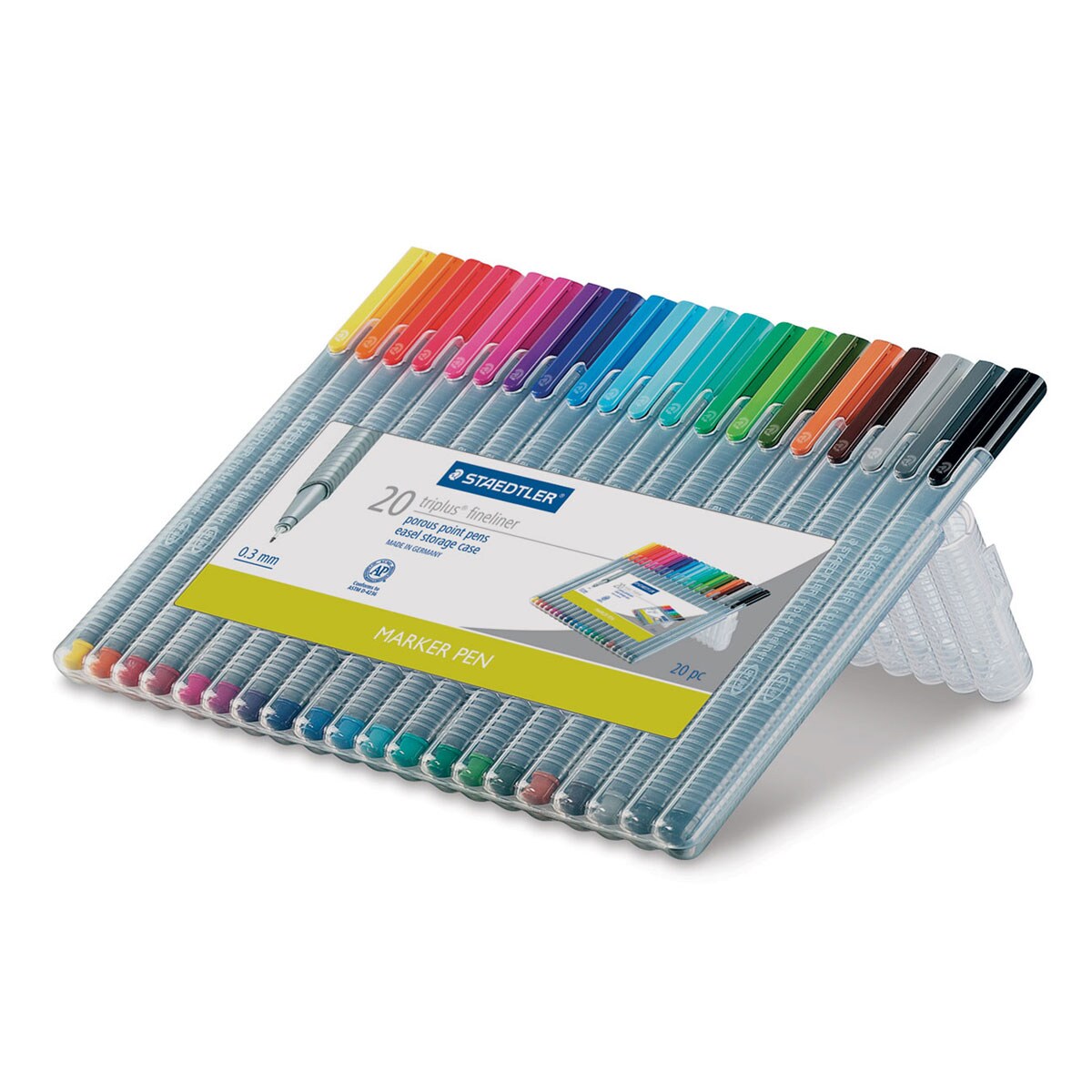 Staedtler Triplus Fineliner Pen - Assorted Colors, Set of 20