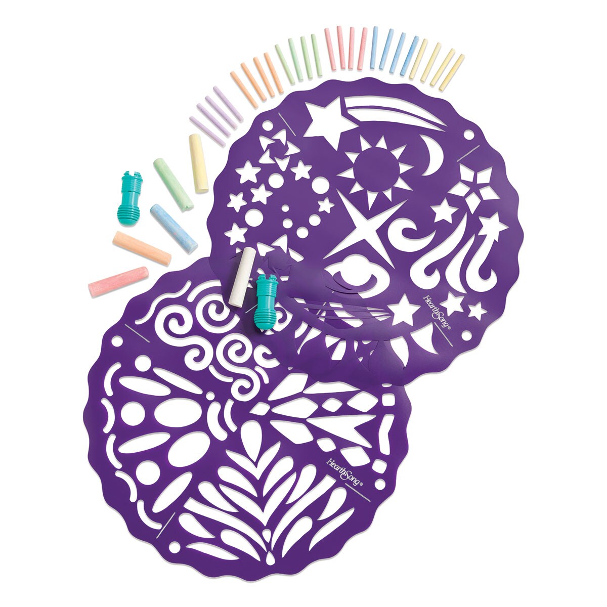 Hearthsong Chalkscapes Stencil Sets - Mandala Stars, Pkg of 2