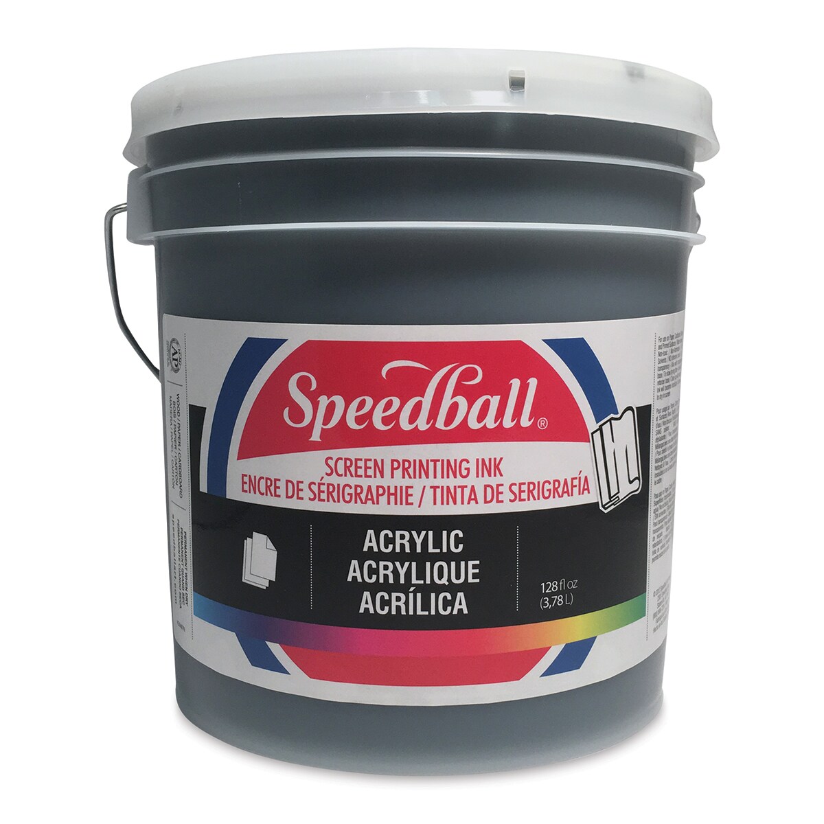 Speedball Permanent Acrylic Screen Printing Ink - Black, Gallon