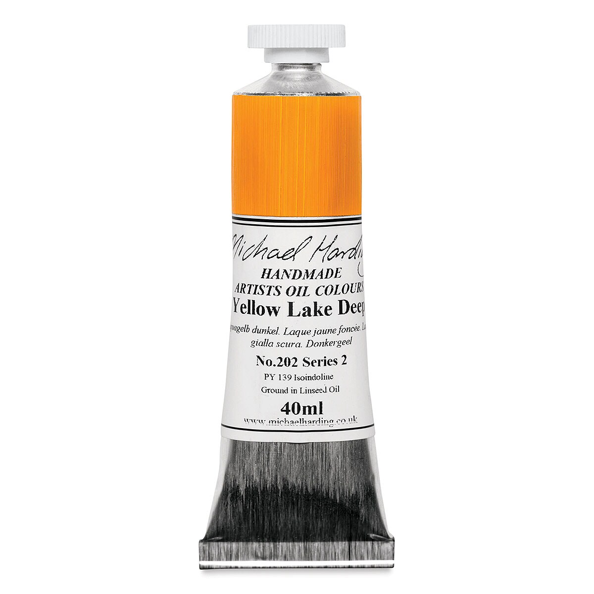Michael Harding Artists Oil Color - Yellow Lake Deep, 40 ml tube