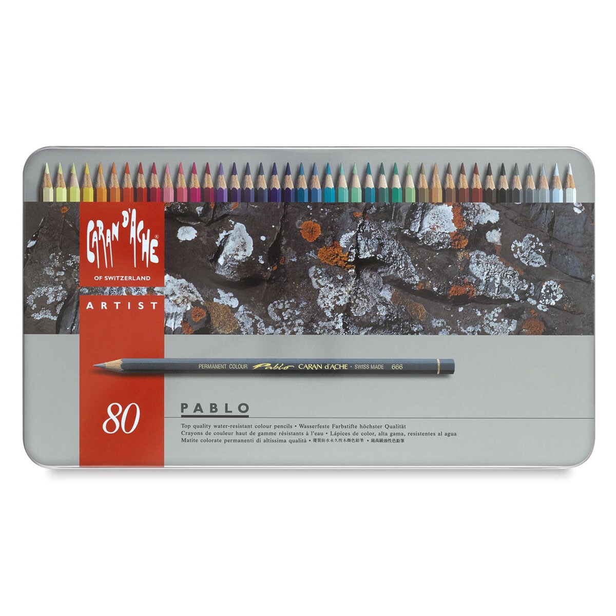 Caran d'Ache Pablo Colored Pencil Set - Set of 80, Assorted Colors