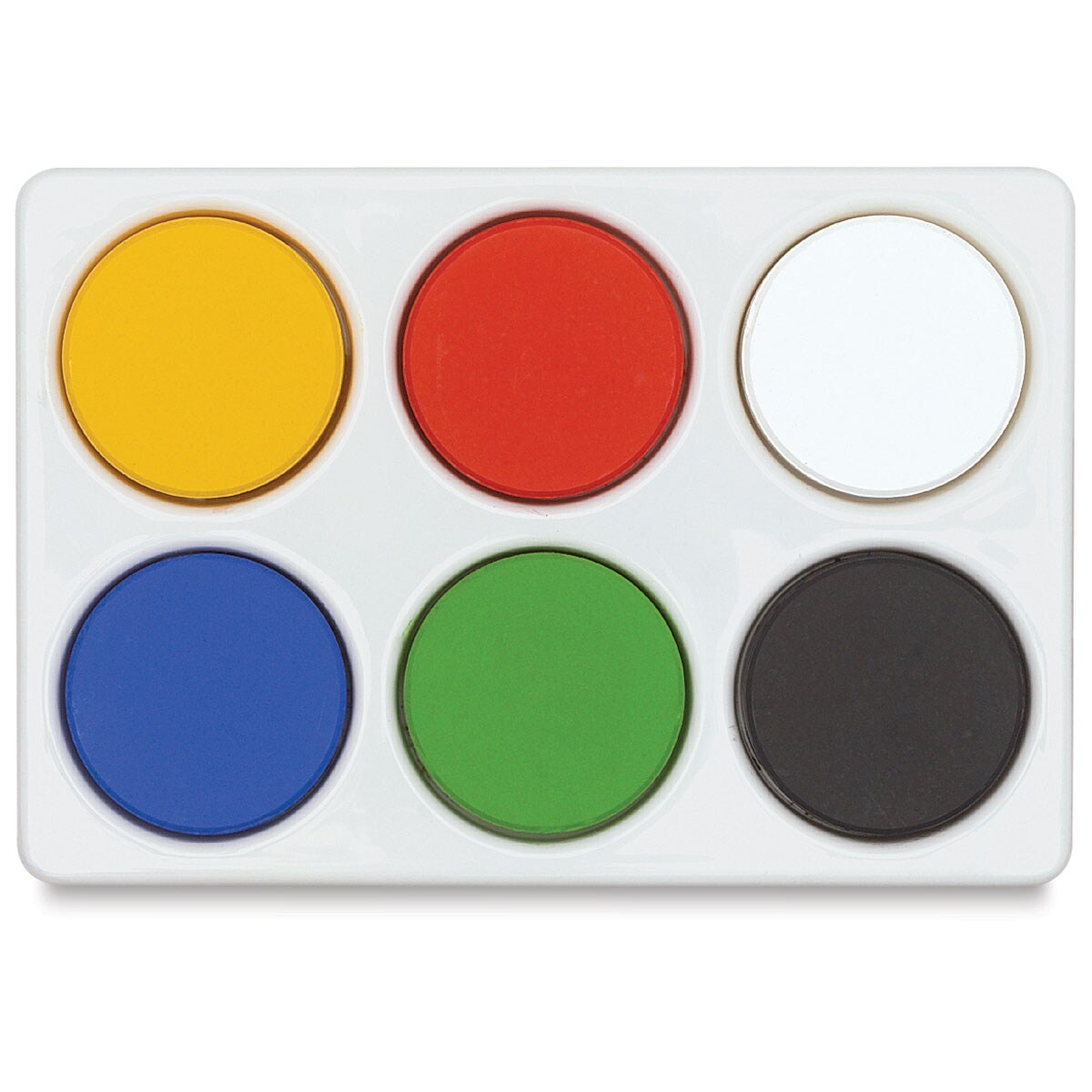 Blick Tempera Cakes - Set of 6, Cakes in Plastic Palette