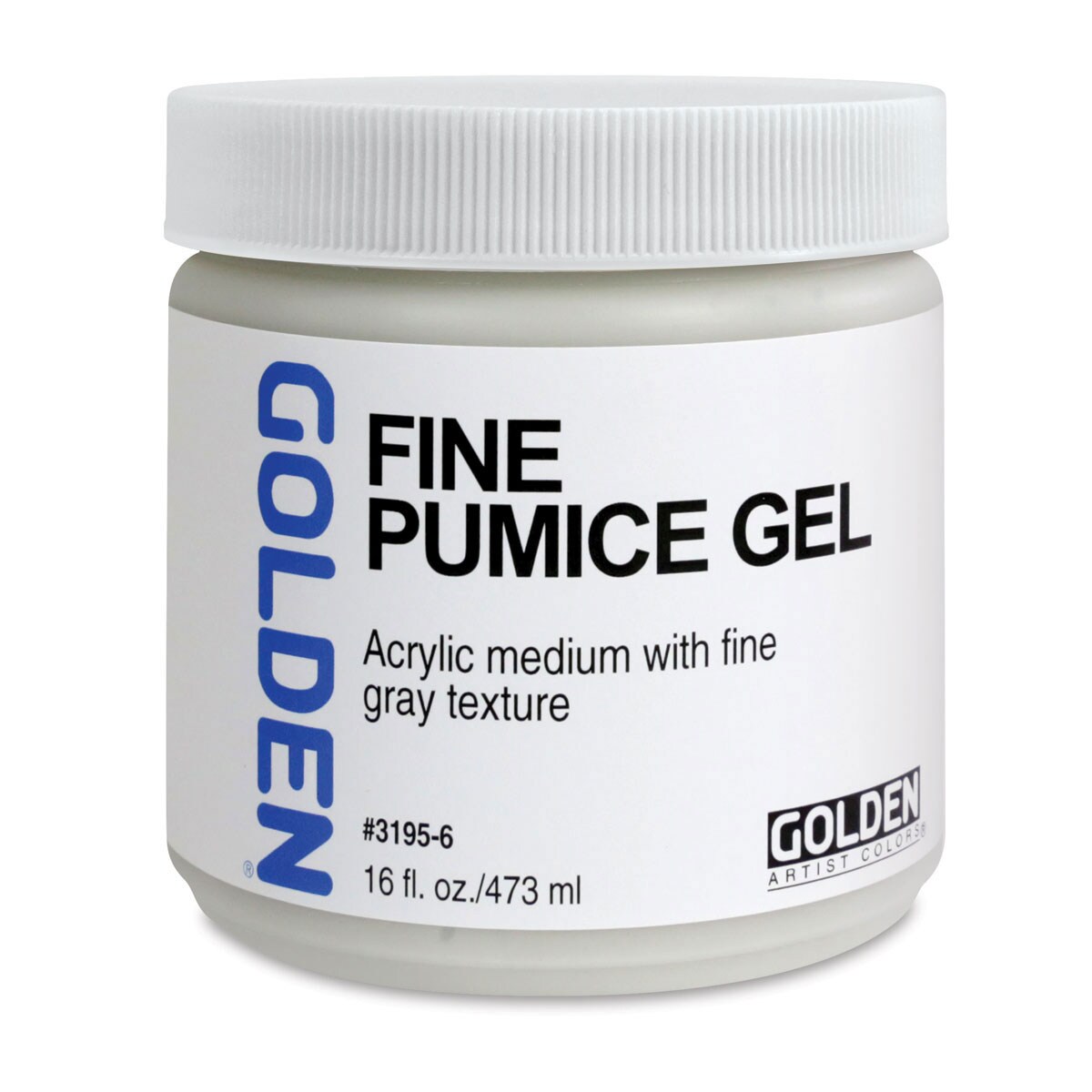 Golden Pumice Gel Medium - Fine, 16 oz Jar