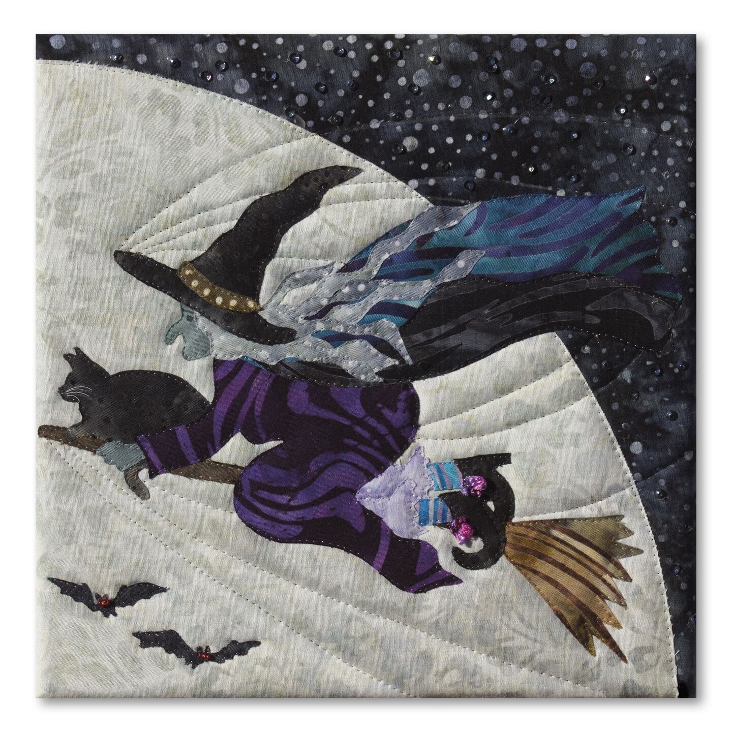 Pattern Halloweenies Applique Quilt Block 3 Witchy Poo by McKenna Ryan