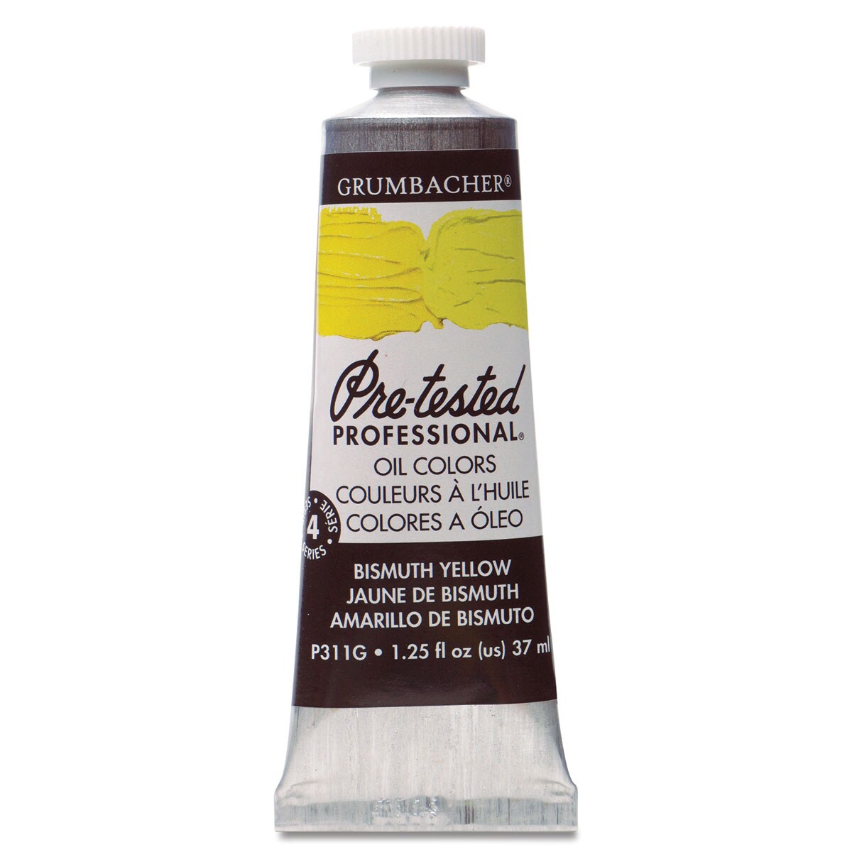 Grumbacher Pre-Tested Artists&#x27; Oil Color - Bismuth Yellow, 1.25 oz tube