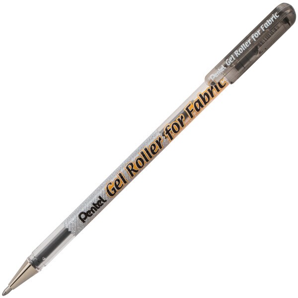 Pentel Arts Gel Roller For Fabric, (1.0mm) Bold Lines, Permanent, Black Ink