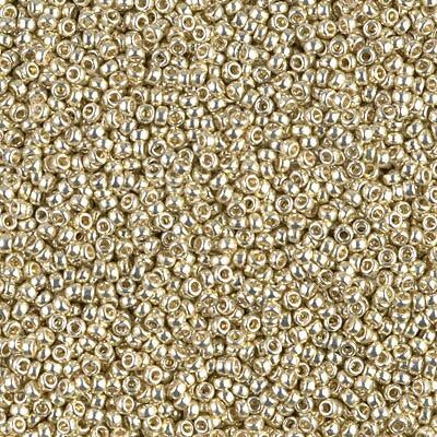 Miyuki 15/0 Round Seed Bead, 15-4201, Duracoat Galvanized Silver