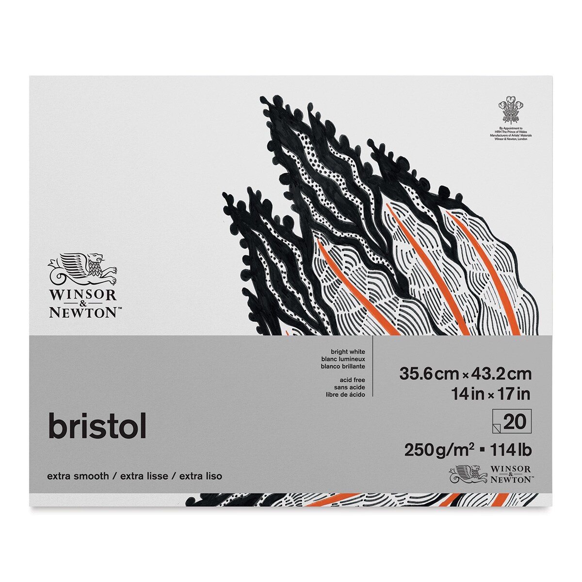 Winsor &#x26; Newton Bristol Paper Pad - 14&#x22; x 17&#x22;, 20 Sheets