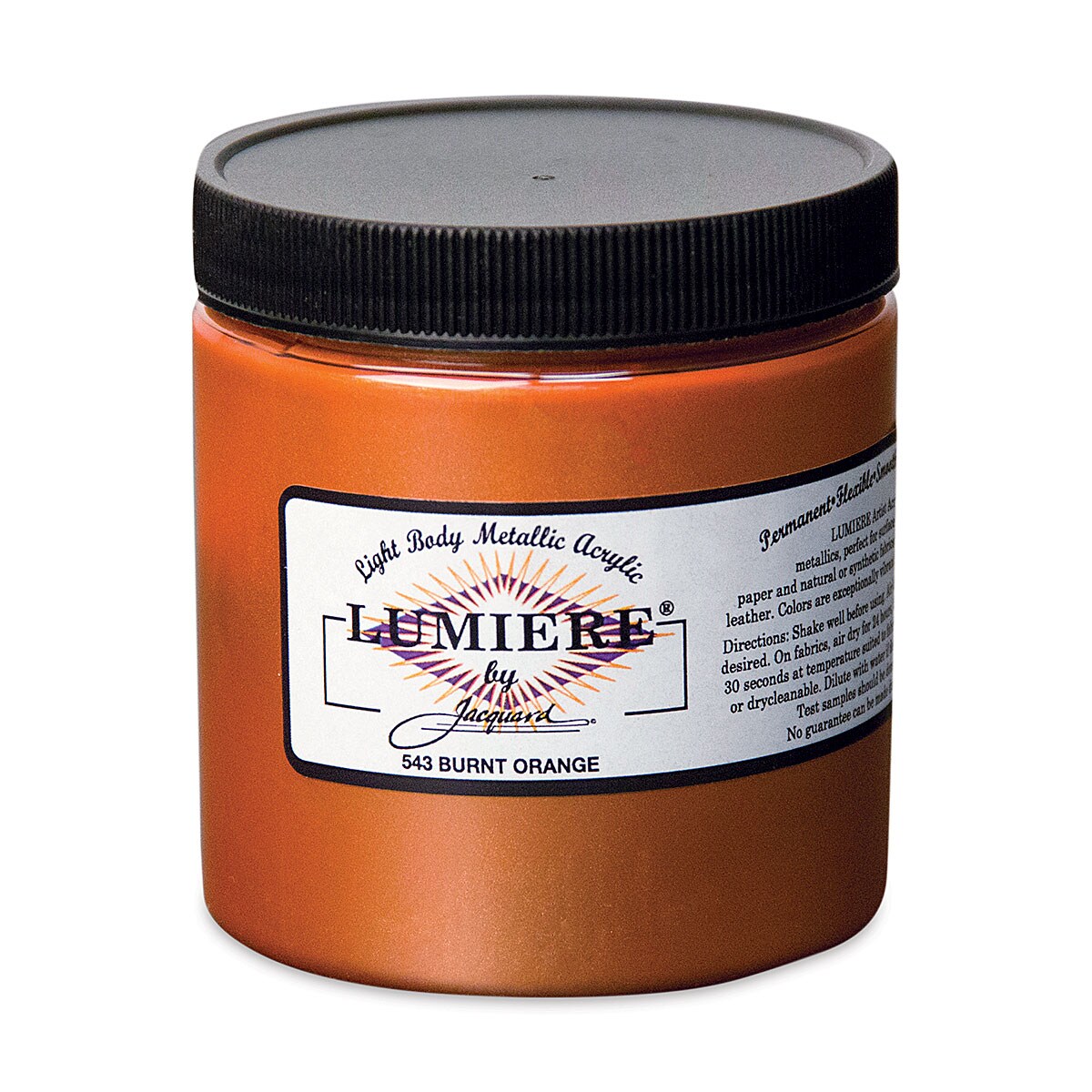 Jacquard Lumiere Acrylic - Burnt Orange, 8 oz Jar