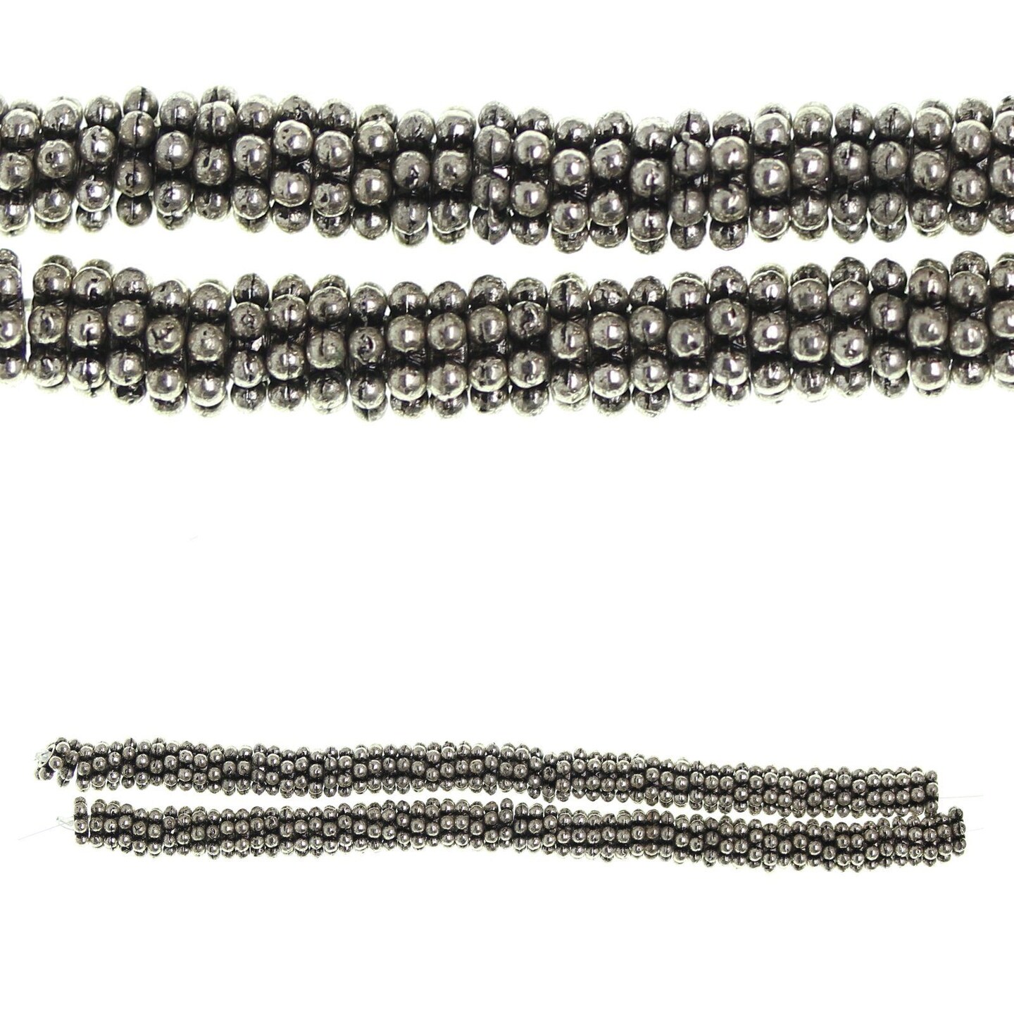 Silver Plated and Antiqued 6mm Rondell Beads Michaels