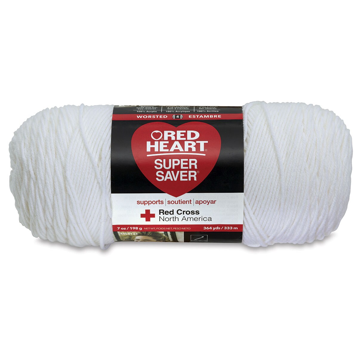 Red Heart Super Saver Yarn White - Blanco 7 Oz 100% Acrylic