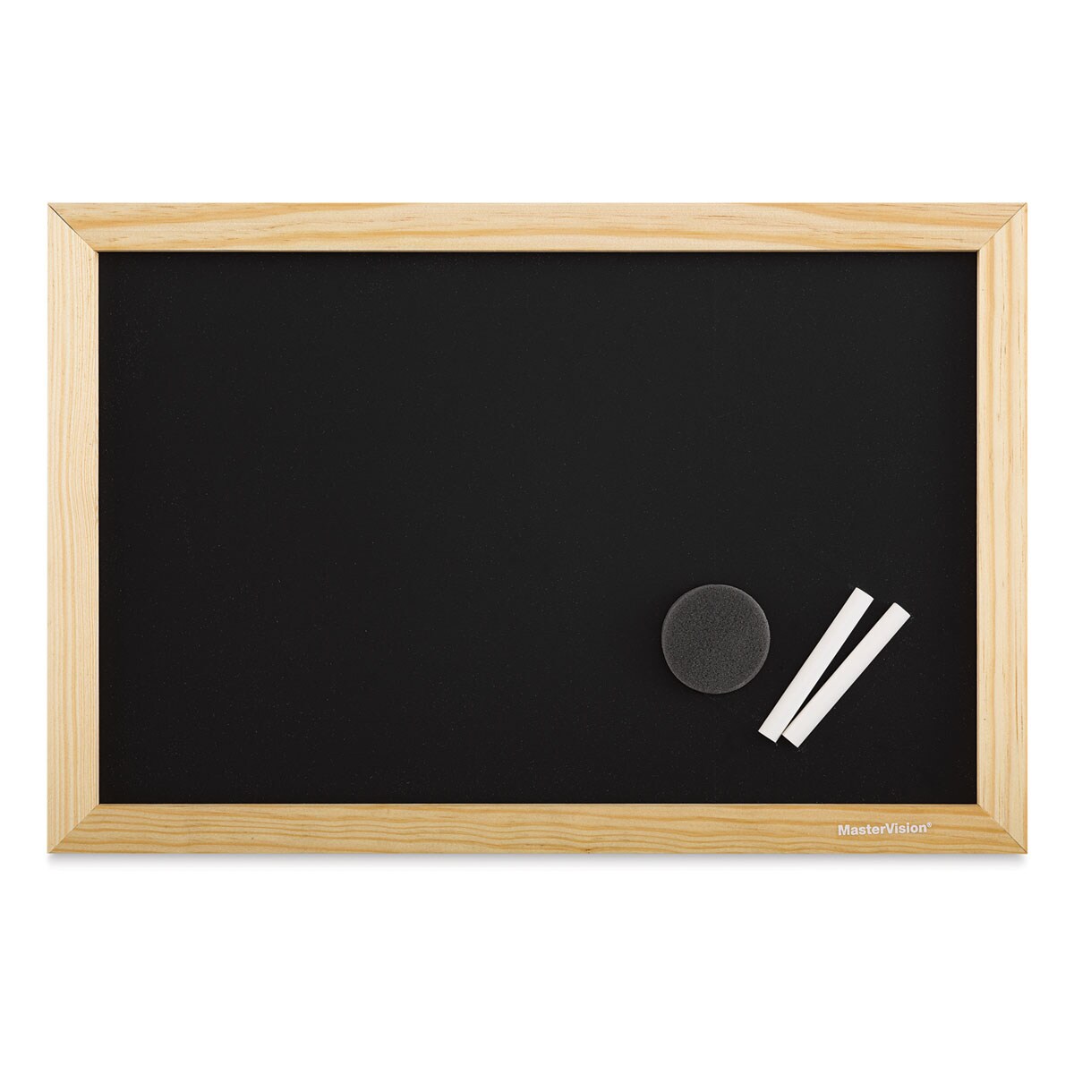 MasterVision Pine Wood Frame Chalkboard - 12&#x22; x 18&#x22;