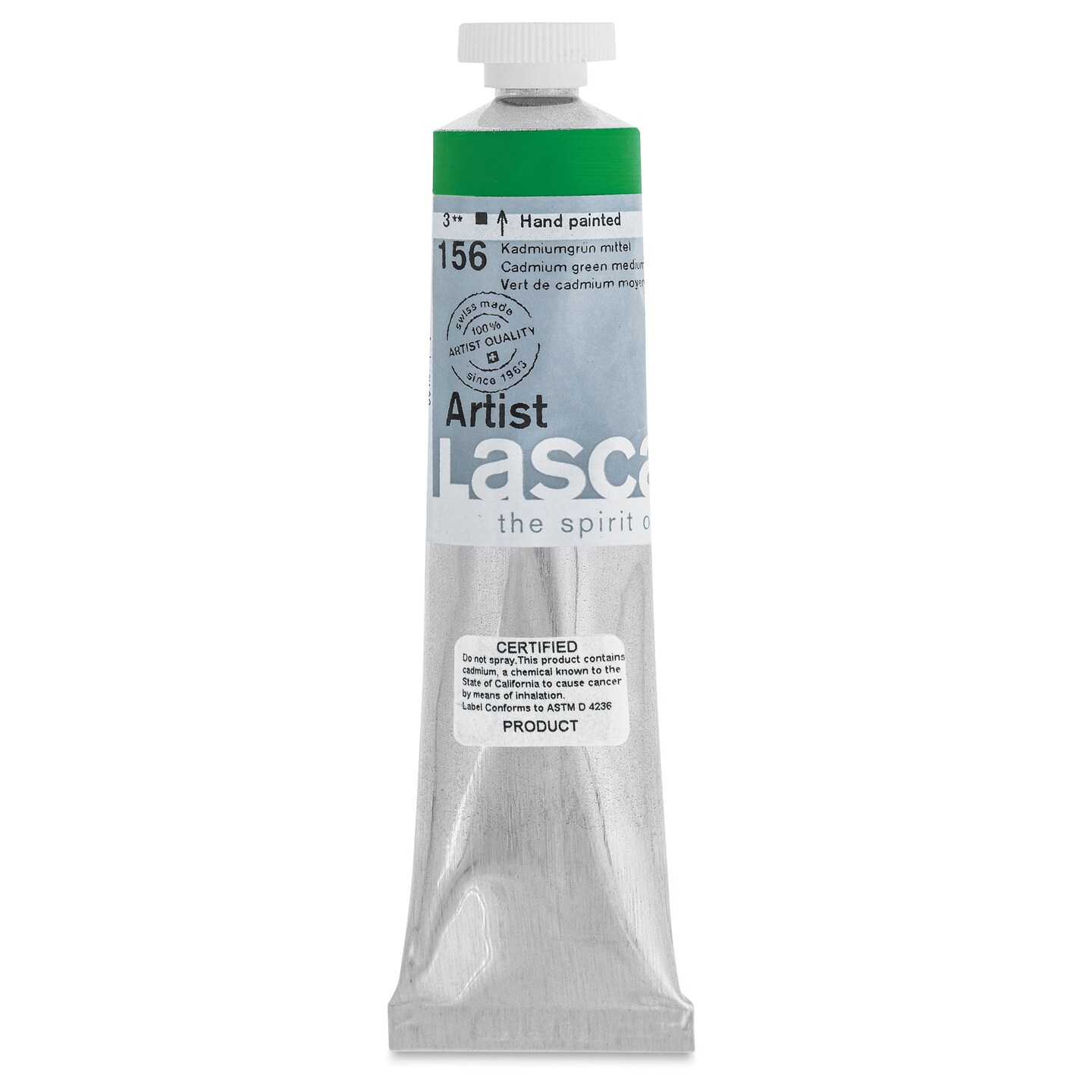 Lascaux Artist Acrylics - Cadmium Green Medium, 45 ml tube