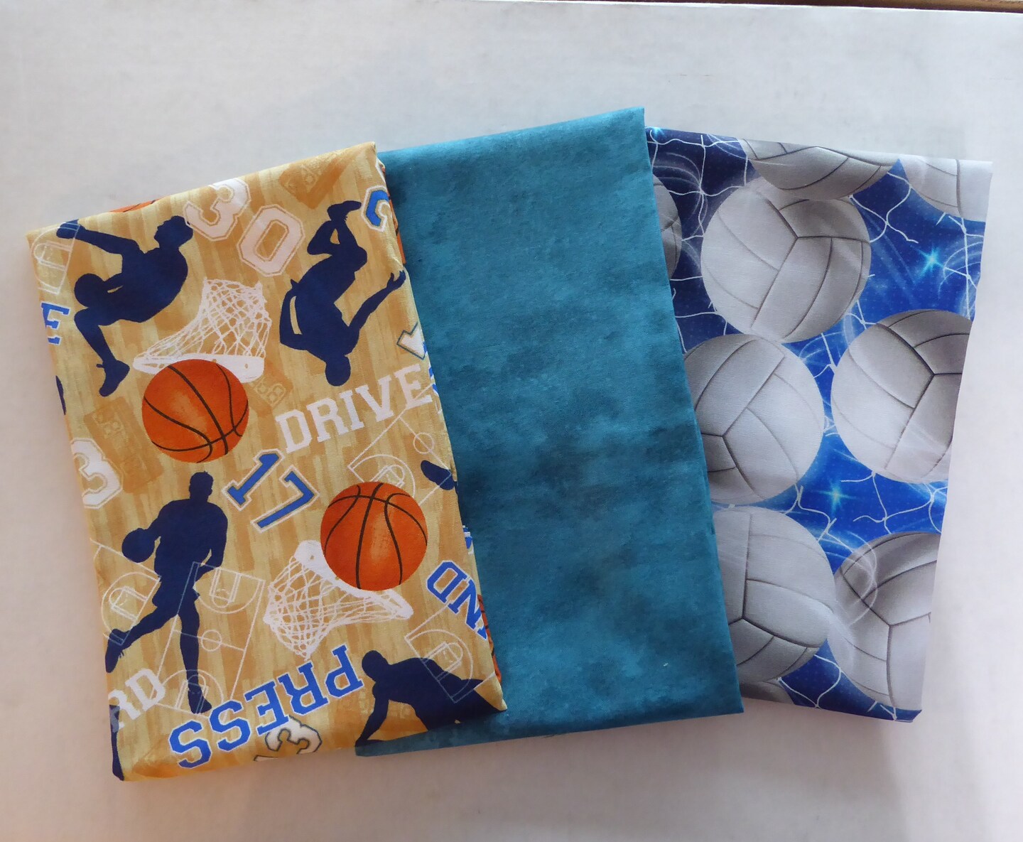 Basketball and Volleyball Teal New Half Yard Plus Bundle