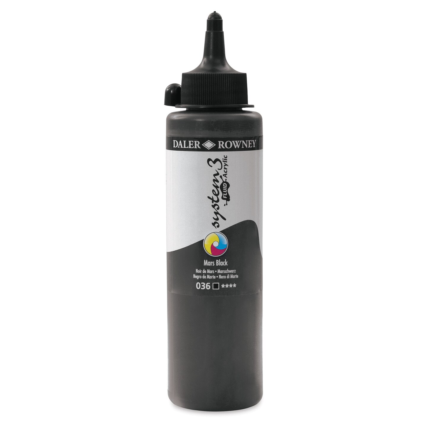 Daler-Rowney System3 Fluid Acrylic - Mars Black, 250 ml