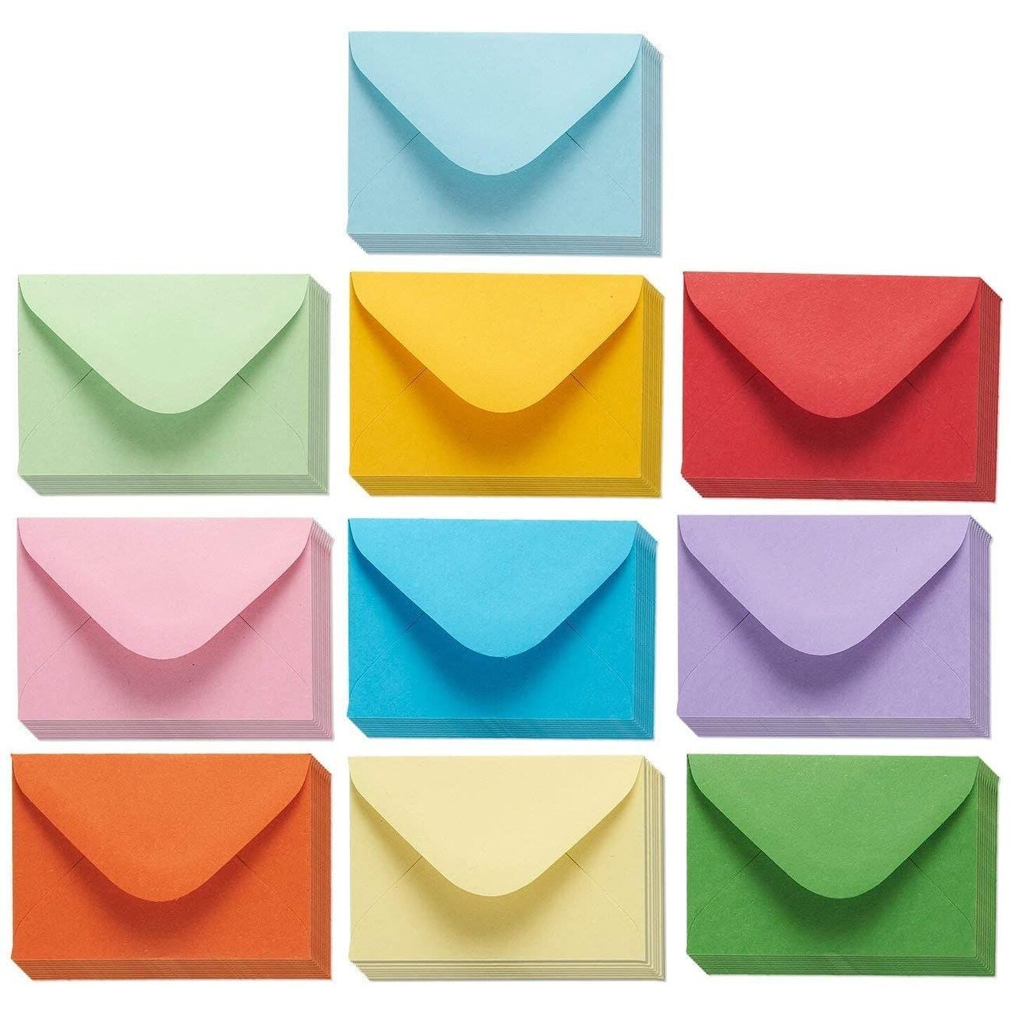 100 Count Assorted Color Gift Card Envelopes, Small Envelope with ...