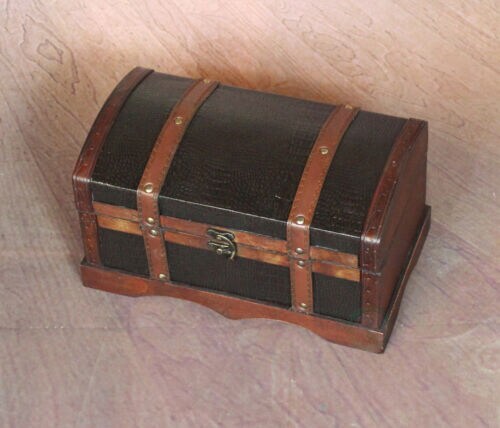 Leather Wooden Chest