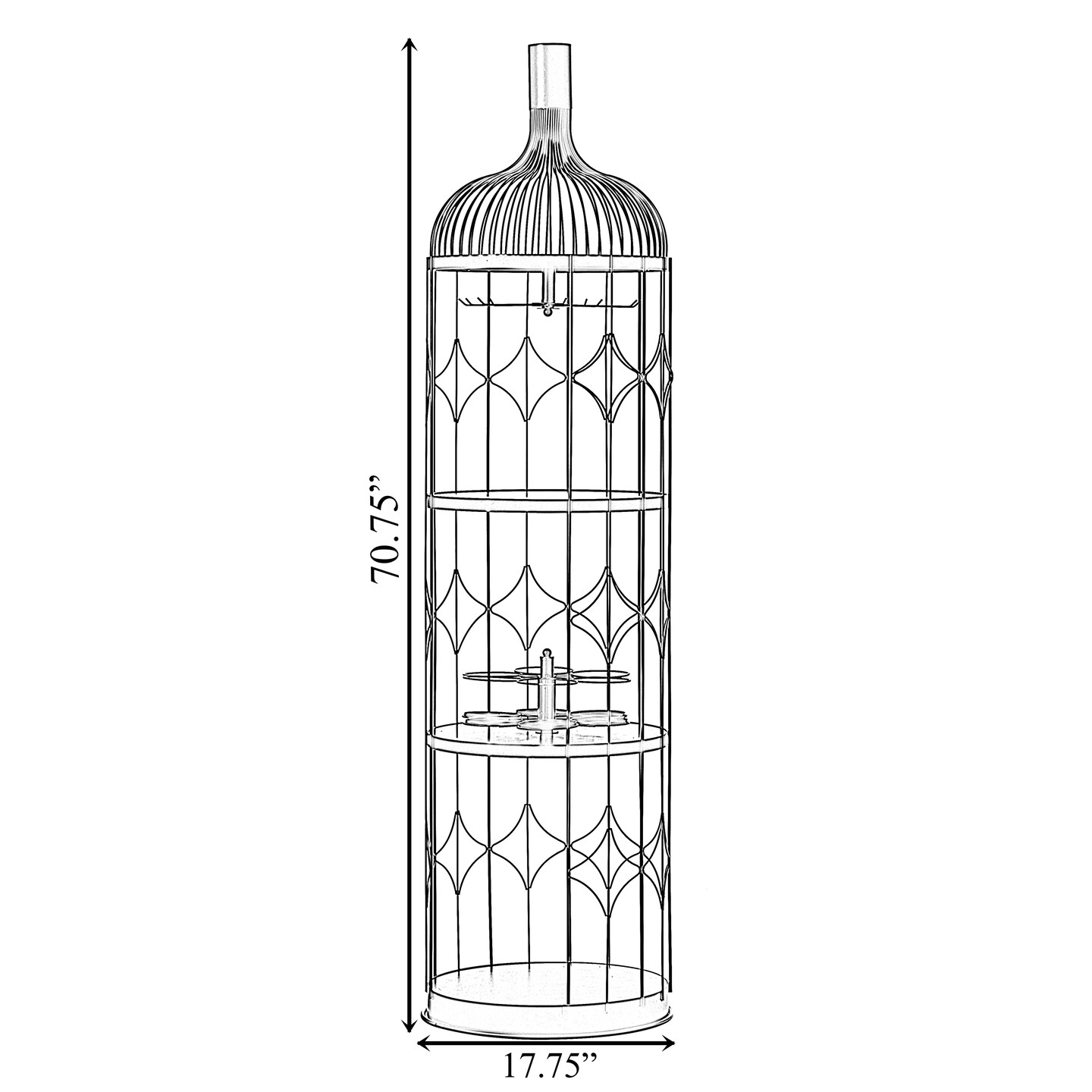 Creative Bottle Shaped Black Wine Holder Rack Holder for Dining Room, Office, and Entryway