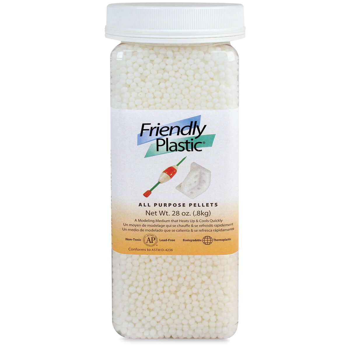 Amaco Friendly Plastic Pellets 28 oz Jar