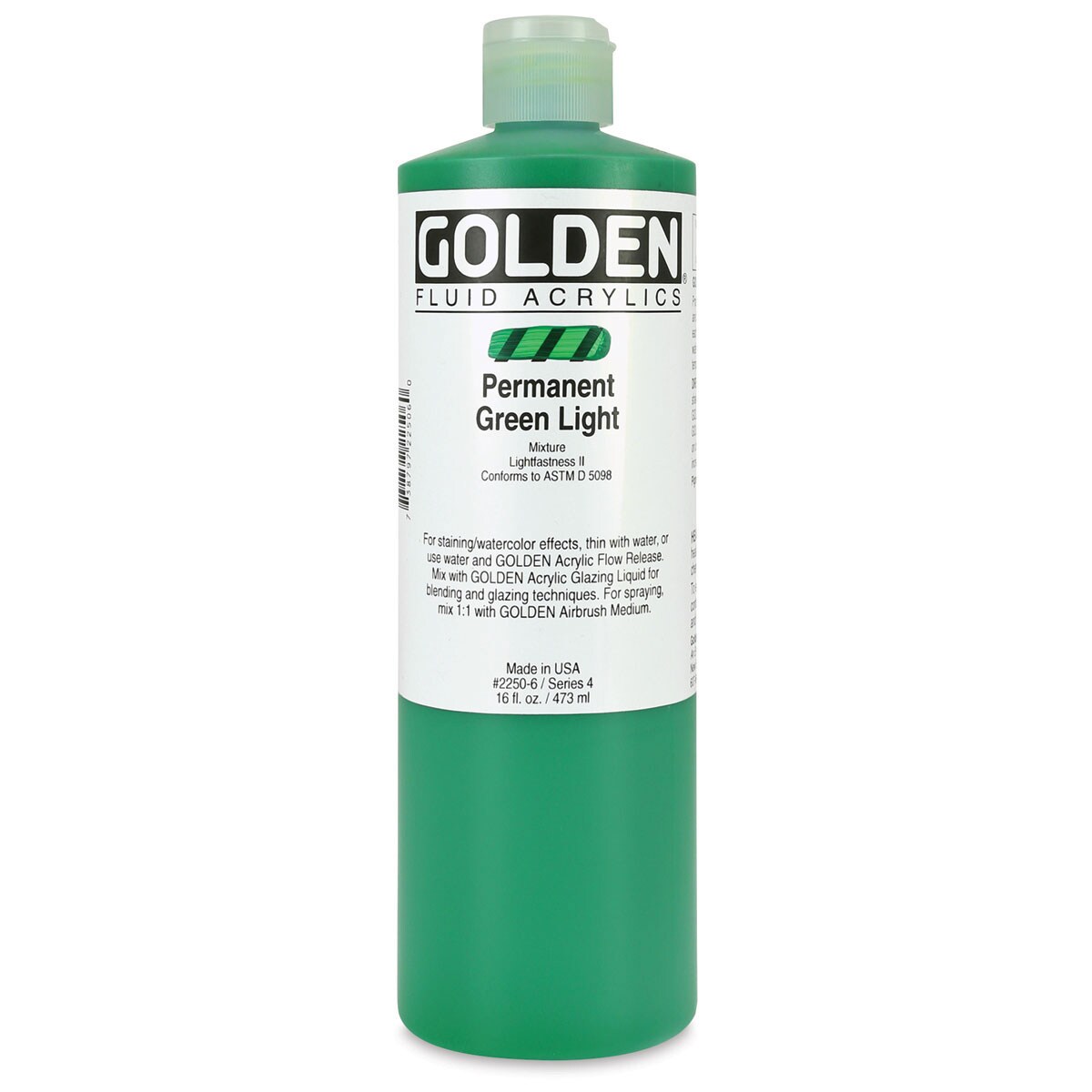 Golden Fluid Acrylics Permanent Green Light, 16 oz bottle Michaels