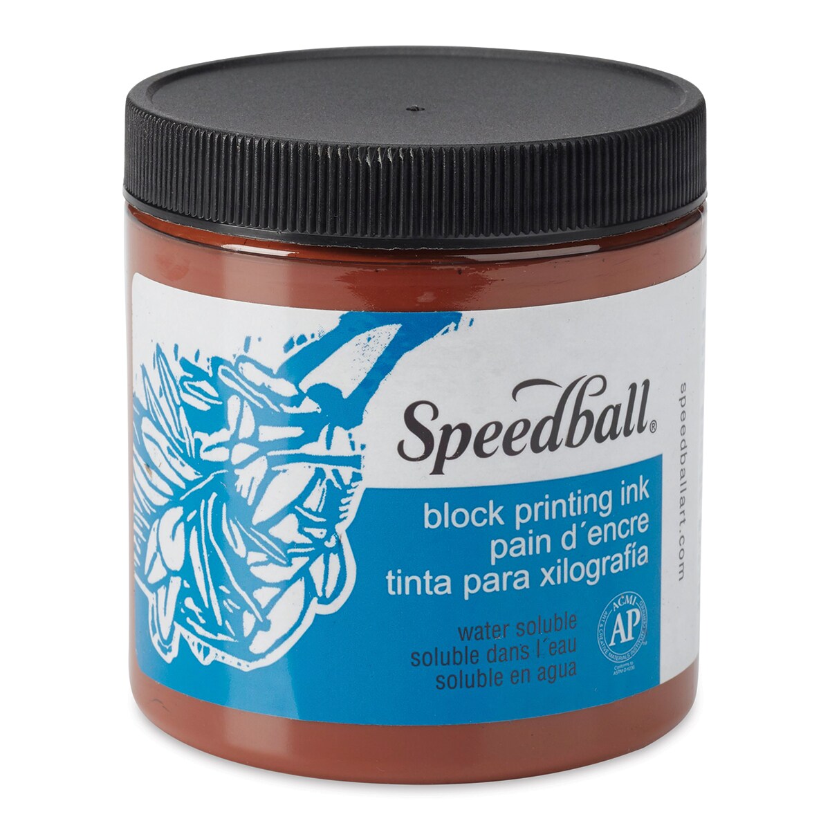 speedball-water-soluble-block-printing-ink-brown-8-oz-michaels