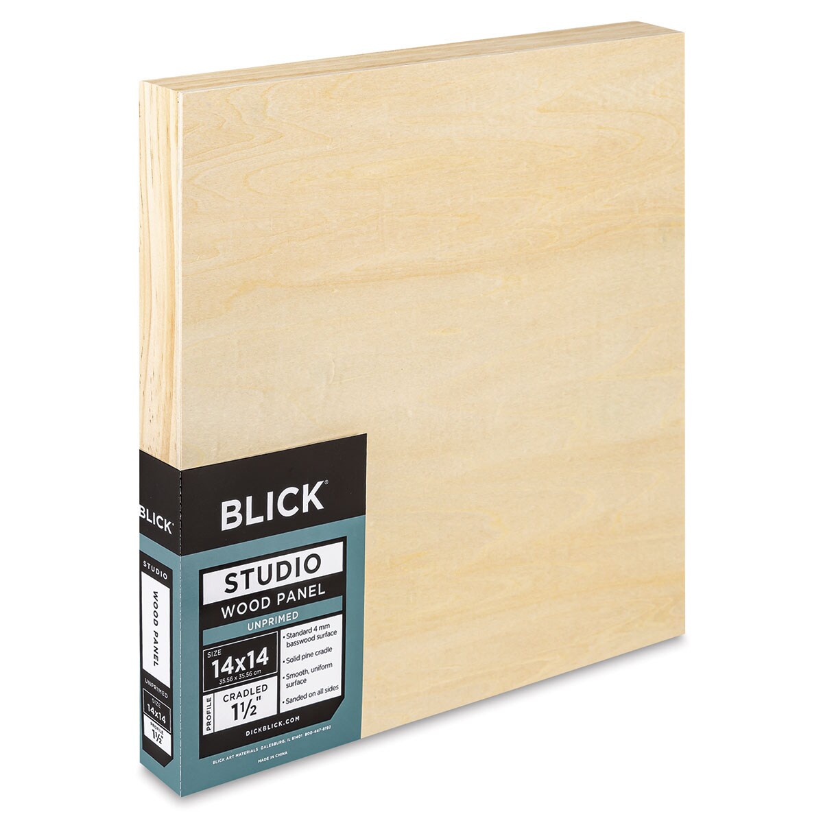 Blick Studio Artists&#x27; Wood Panels - Gallery Cradle, 14&#x22; x 14&#x22;, 1-1/2&#x22; Cradle