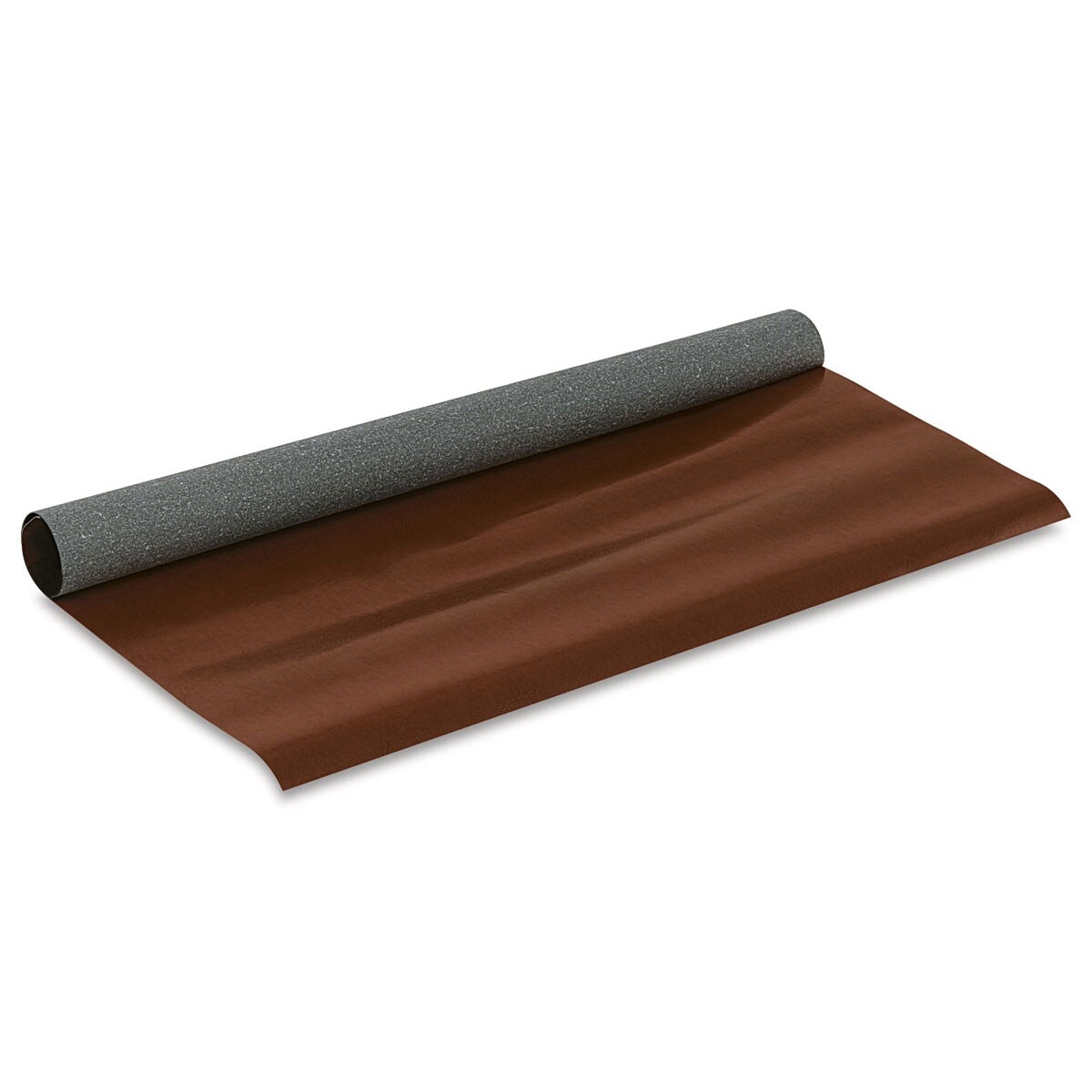 Lineco Leather Book Cloth - 17" x 19", Gloss Brown, Rolled Sheet