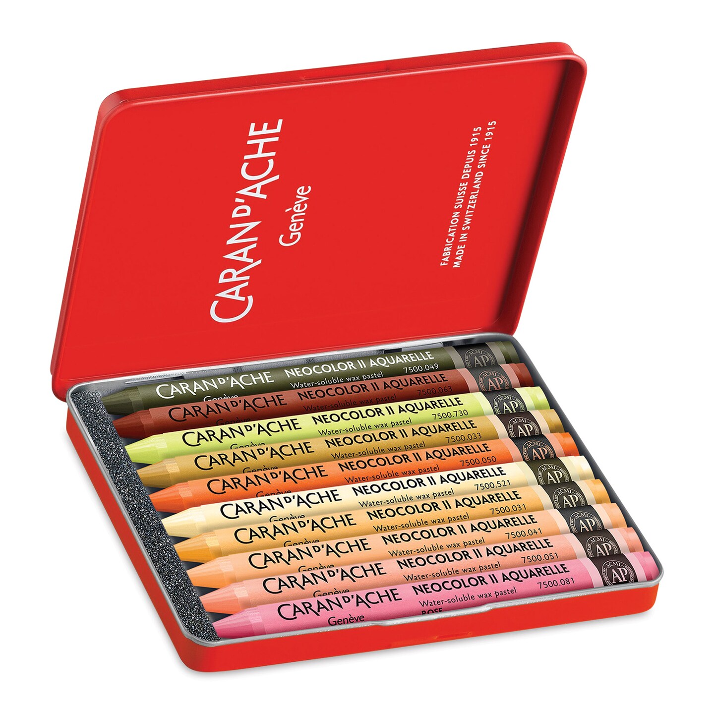 Caran d&#x27;Ache Neocolor II Aquarelle Artists&#x27; Pastel Set - Beya Rebai Warm Colors, Set of 10