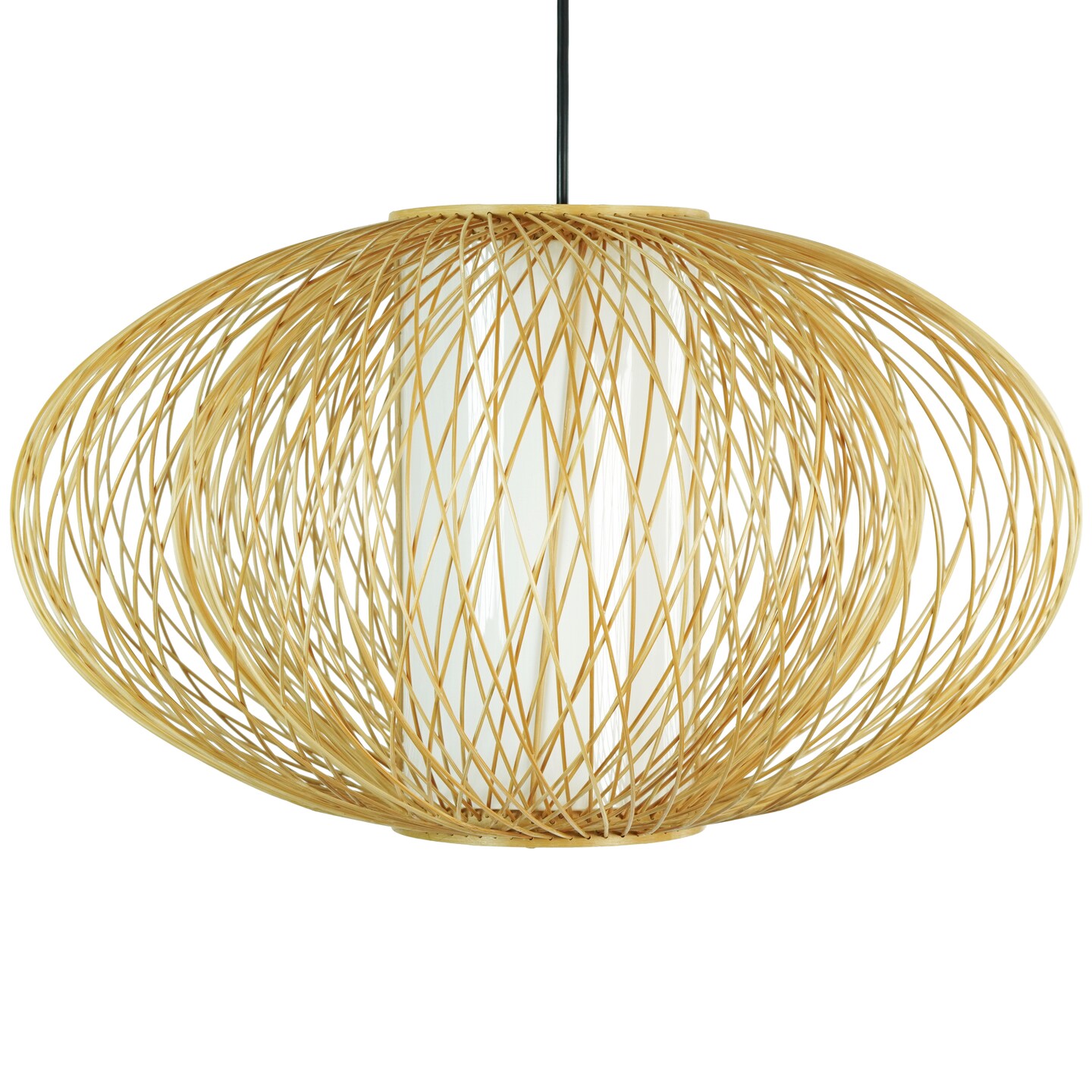 Handmade Modern Round Bamboo Wicker Rattan Lamp Hanging Light Shade