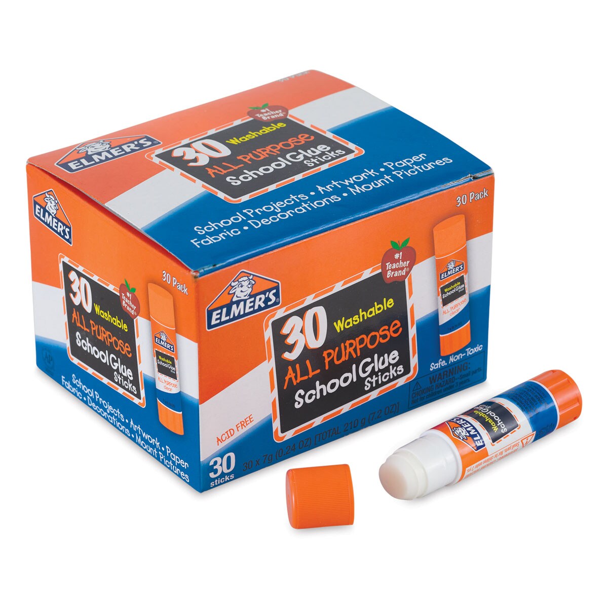 Elmer&#x27;s Glue Stick - All Purpose Washable Clear Glue Sticks, Pkg of 30, 0.24 oz