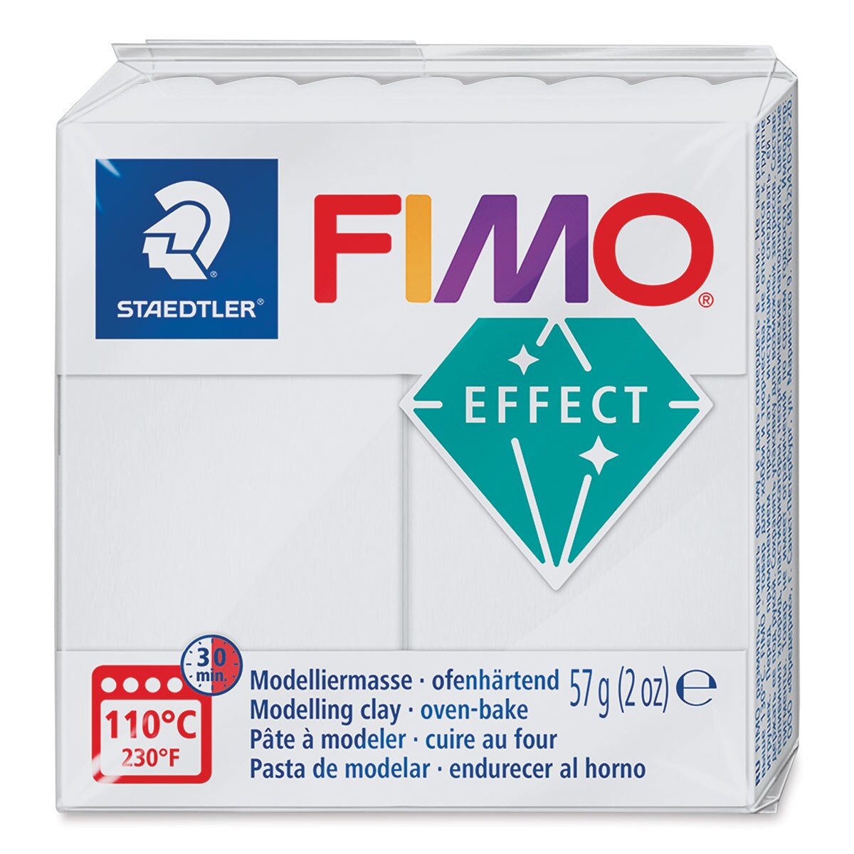 Staedtler Fimo Translucent Effect Polymer Clay - 2 oz, Translucent