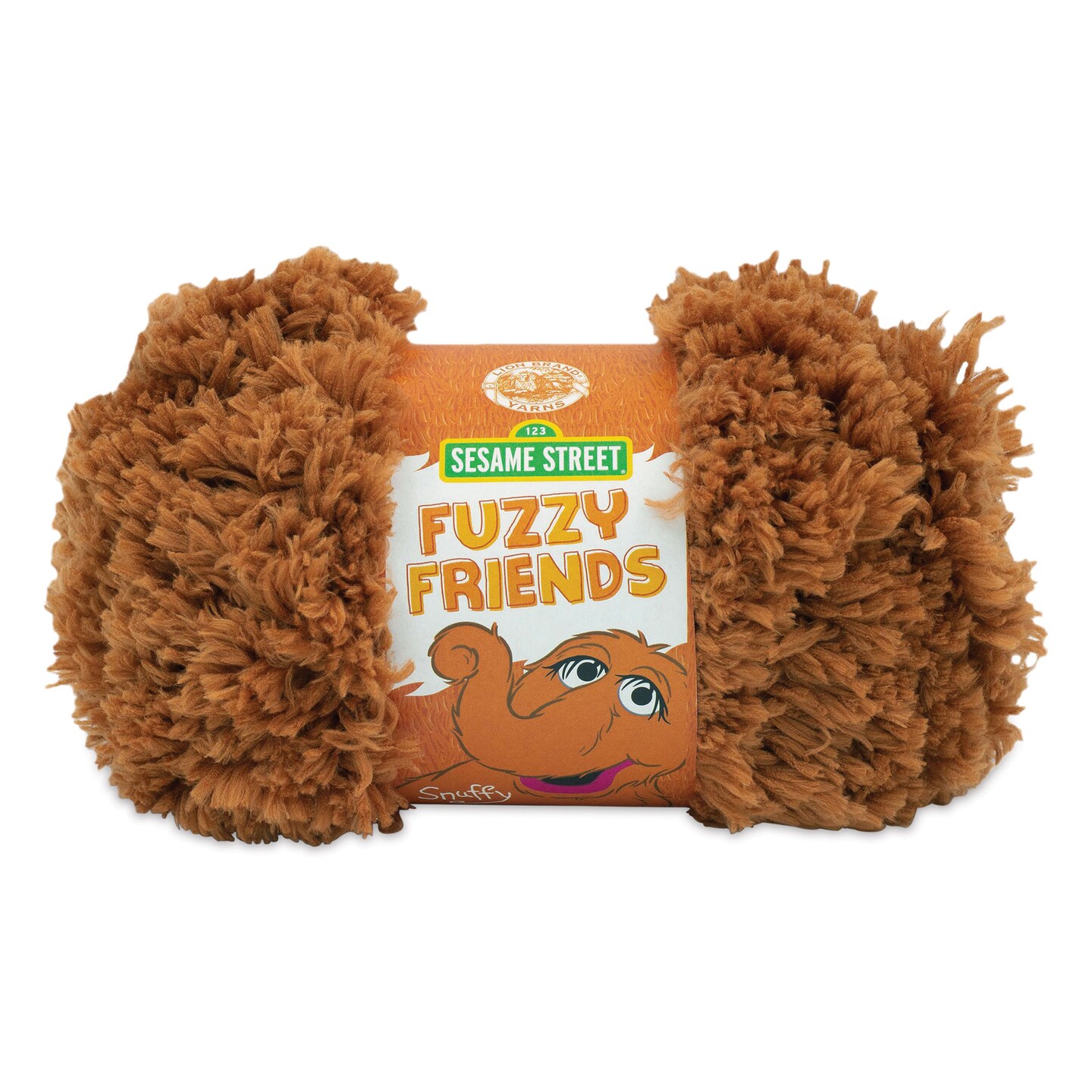 Lion Brand Sesame Street Fuzzy Friend Yarn - Snuffy Brown, 33 yds
