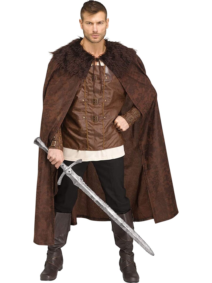 Adult's Brown Medieval Fantasy Barbarian Cape Costume Accessory