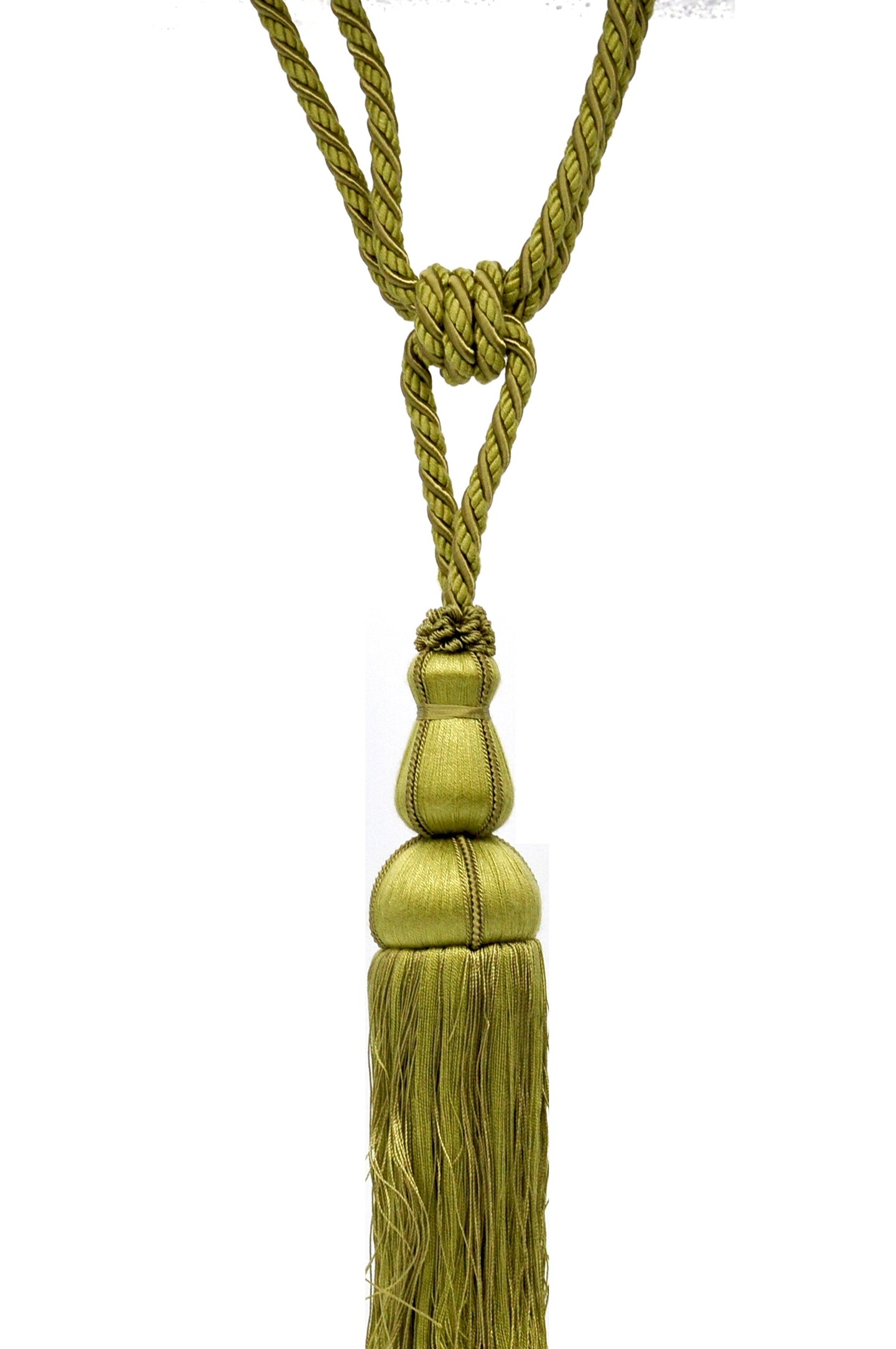 Belagio Single Tassel Tie-Back, 10&#x22; Long Tassel, Colors Collection, Moss
