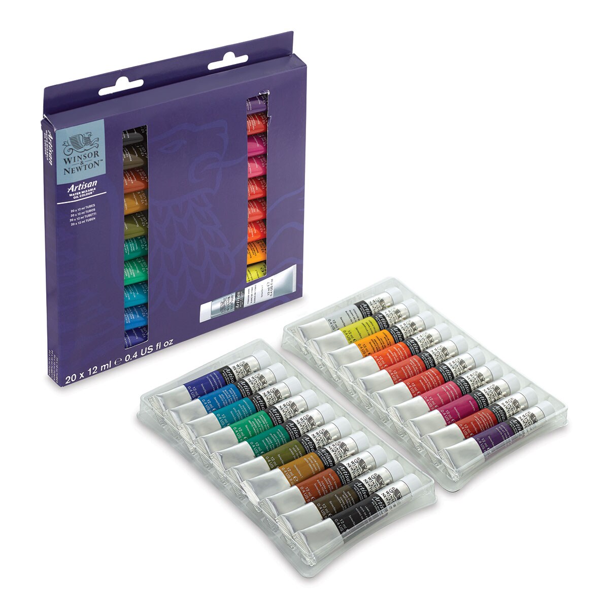 Winsor &#x26; Newton Artisan Water Mixable Oil Paint - Set of 20, Assorted Colors, 12 ml, Tubes