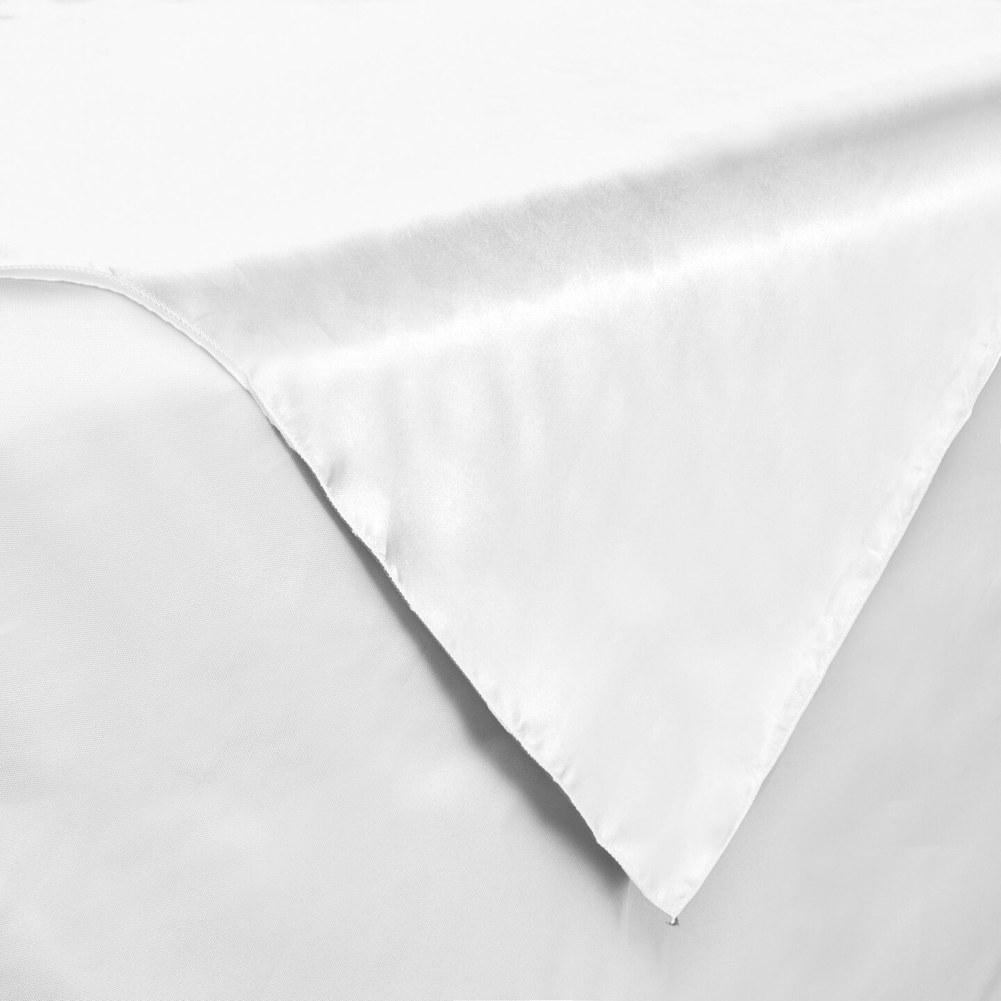 Lann&#x27;s Linens Satin Wedding Table Overlay - Tablecloth Topper (72&#x22; Square)
