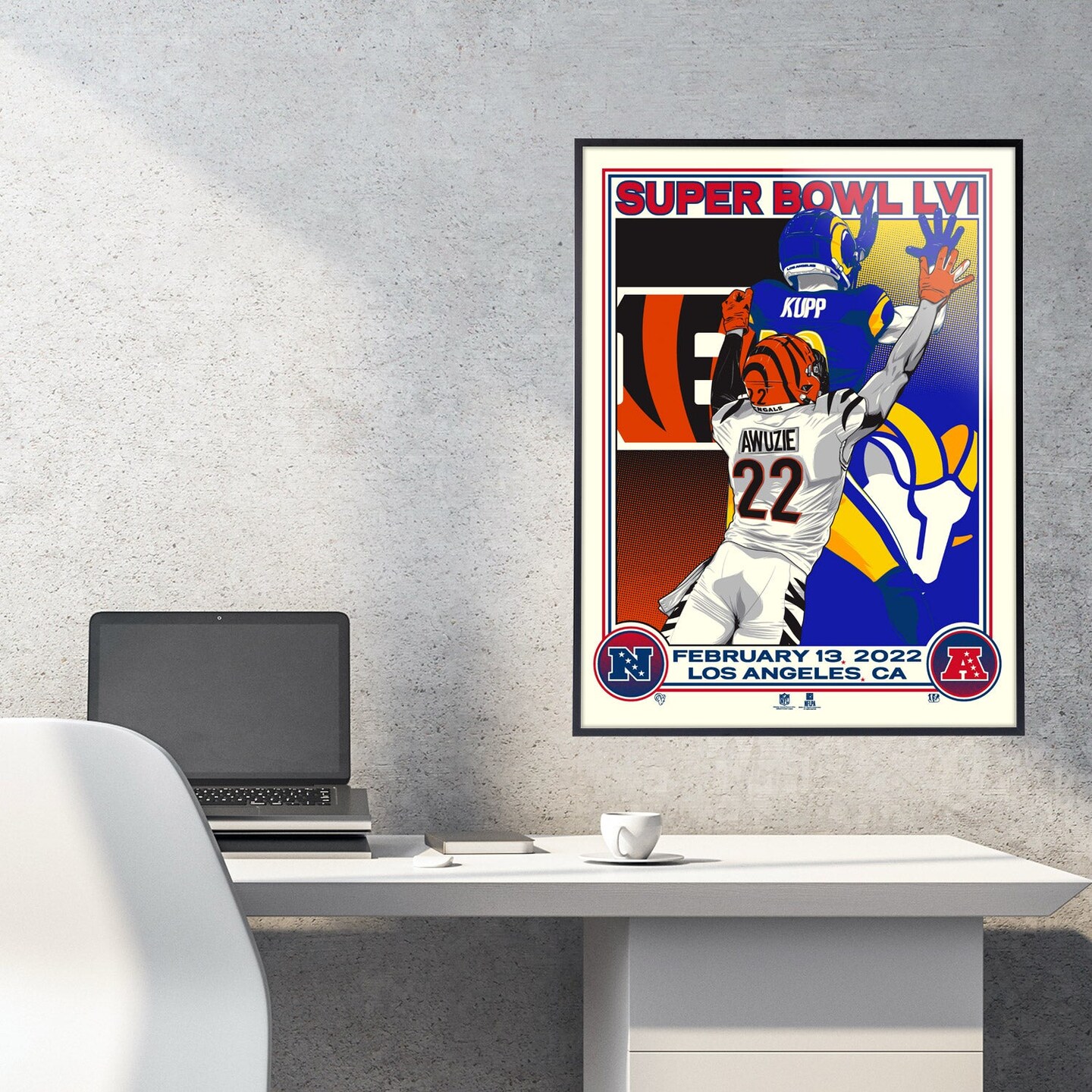 Phenom Gallery Superbowl LVI Matchup 18x24 Serigraph (Printer Proof)