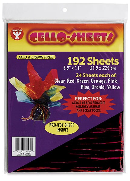 Hygloss Cello Sheets - 8-1/2&#x22; x 11&#x22;, 192 Sheets