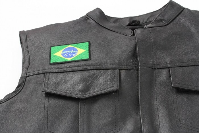  BBR254T Brazil Flag Emblem Tag 100% Embroidered Patch Iron or  Sew 2.36×1.65 in