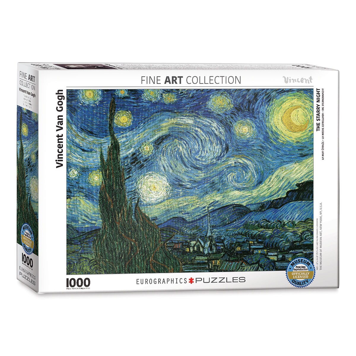 Eurographics 1,000 Piece Fine Art Puzzle - Starry Night, Vincent Van Gogh