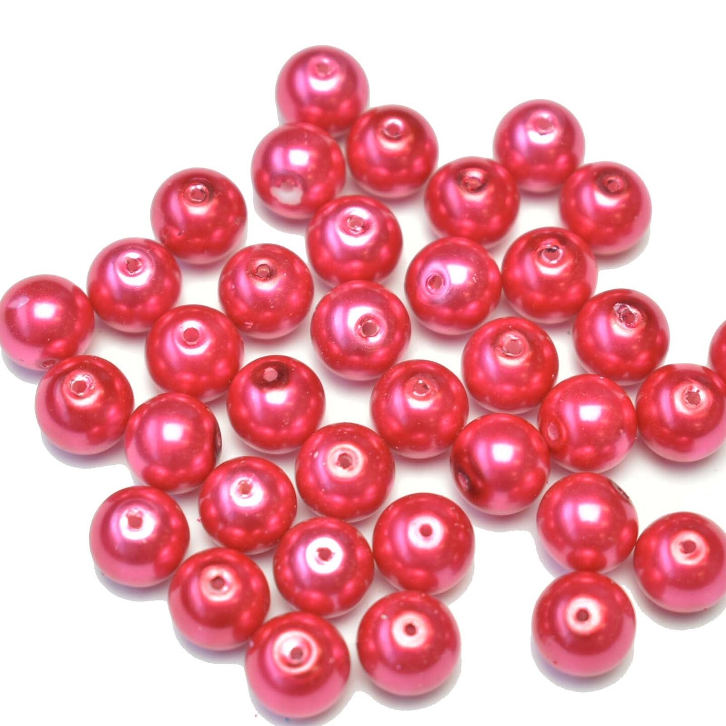 Glass Pearl 10mm Round Magenta Beads Michaels