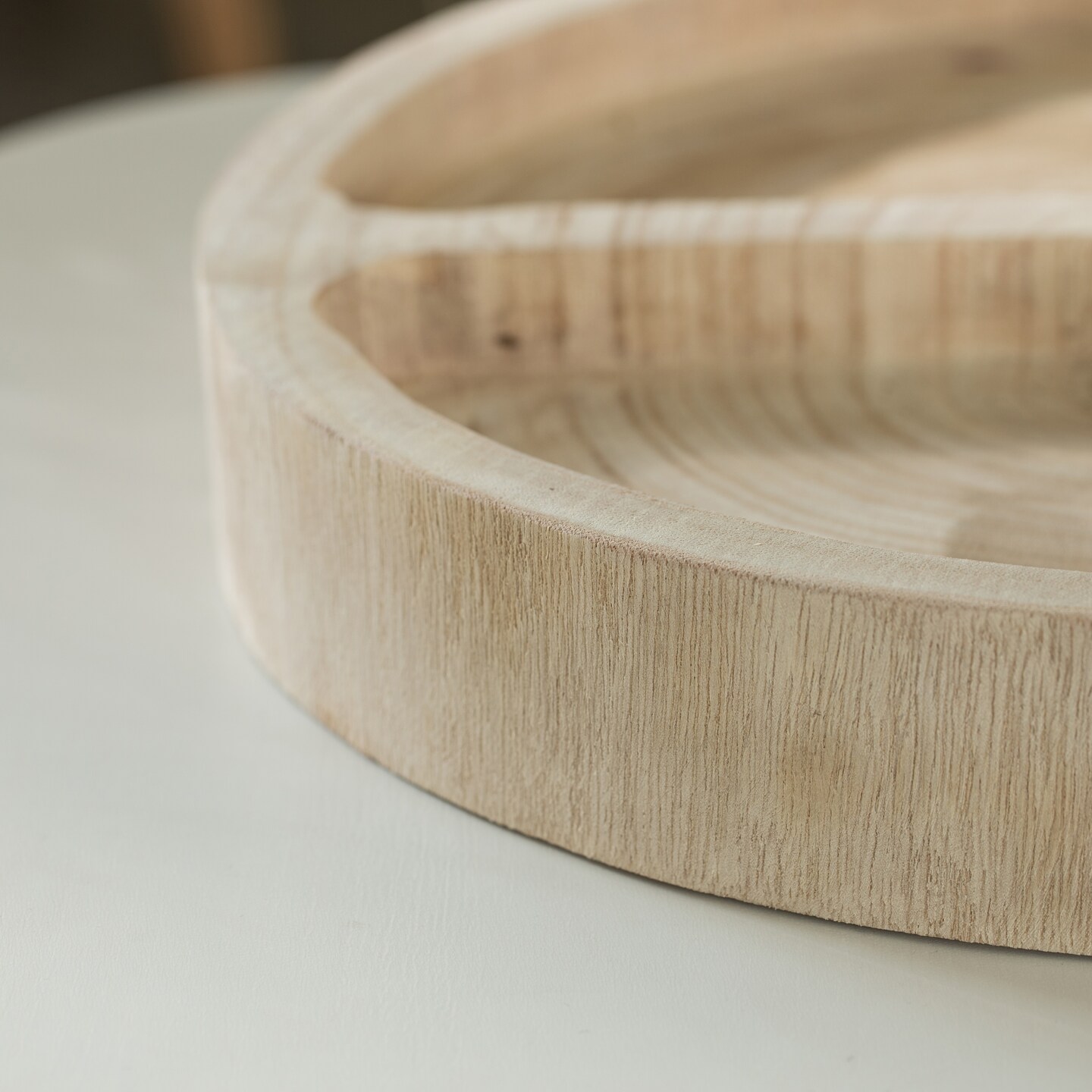 3 Sectional Round Snack Tray for Dining Table and Kitchen Decoration