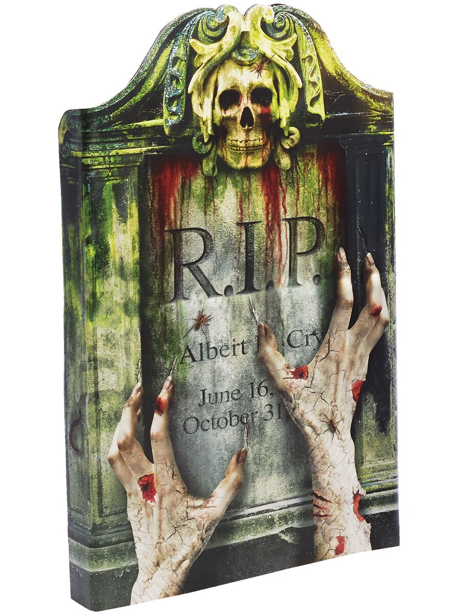 Hands And Skull Foldable Tombstone Decoration