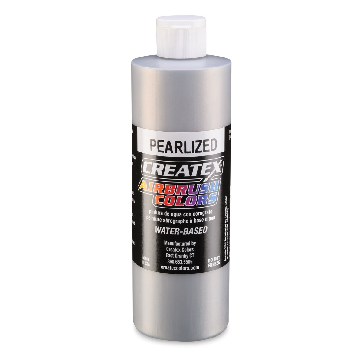 Createx Airbrush Color - 16 oz, Pearl Silver