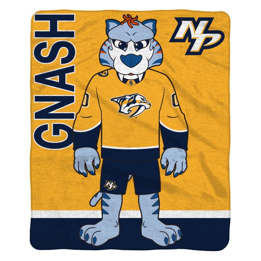 Sleep Squad Nashville Predators Gnash 60&#x201D; x 80&#x201D; Raschel Plush Hockey Blanket