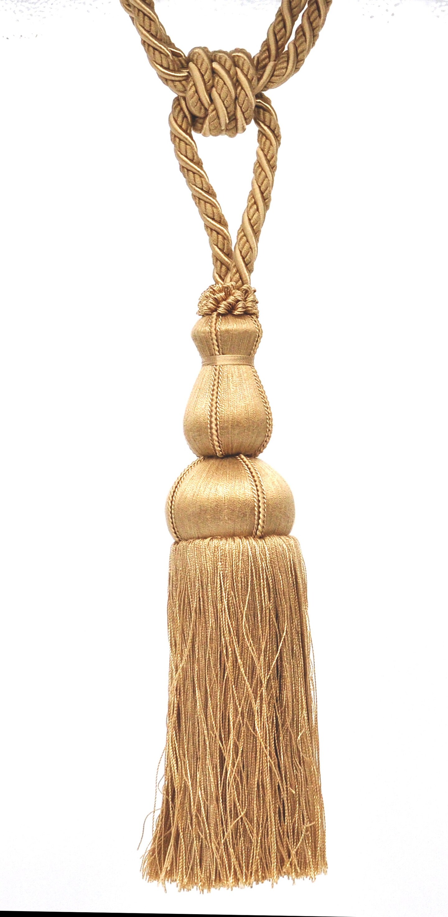 Belagio Single Tassel Tie-Back, 10&#x22; Long Tassel, Colors Collection, Beige