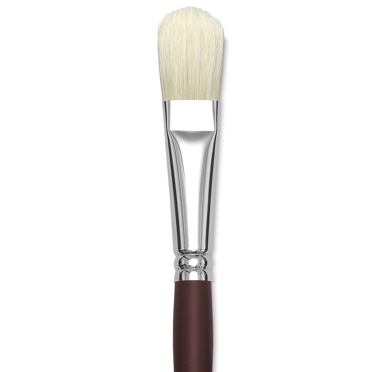 Silver Brush Silverstone Premium White Hog Bristle Brush - Filbert, Long Handle, Size 12