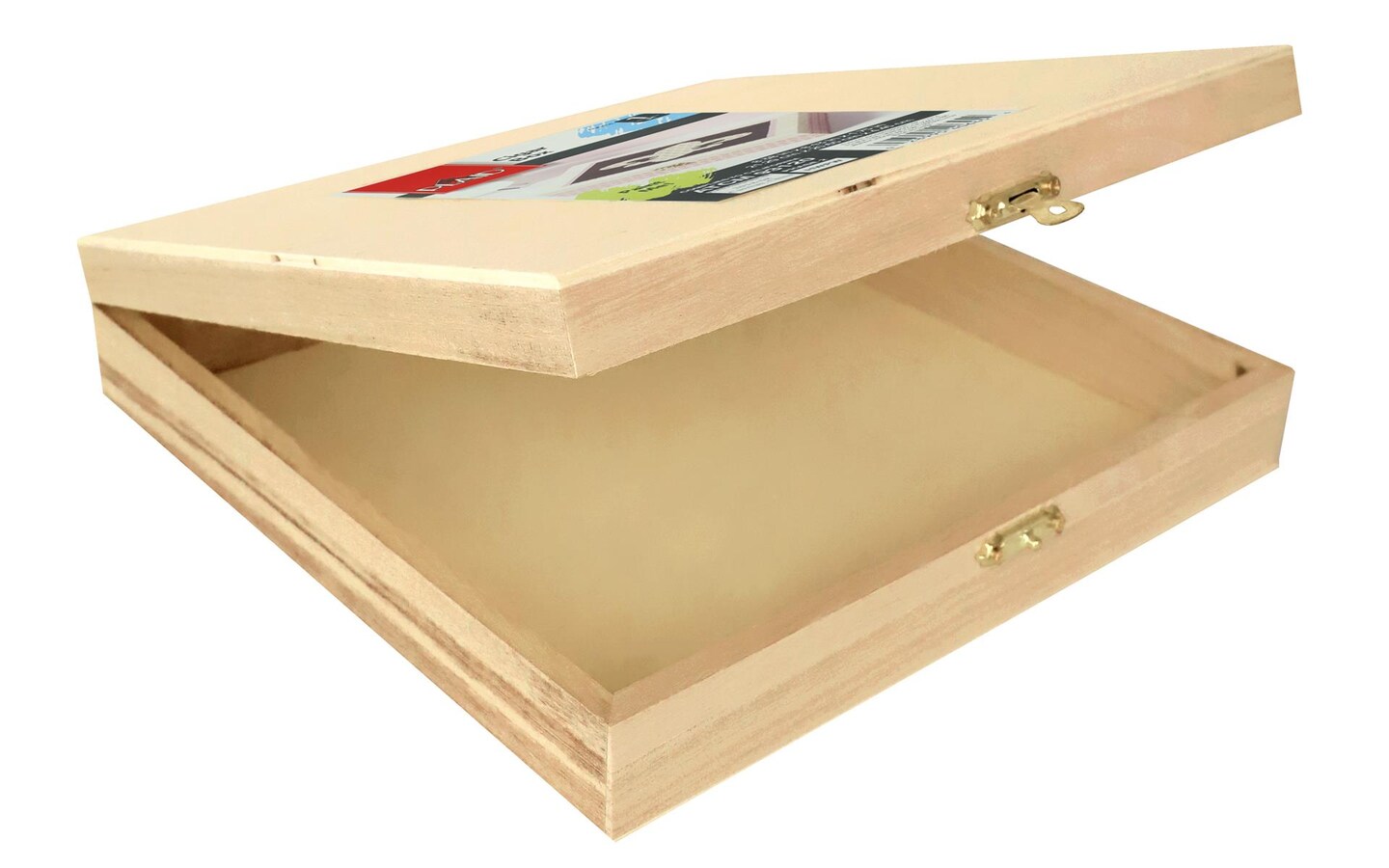 Plaid Wood Cigar Box