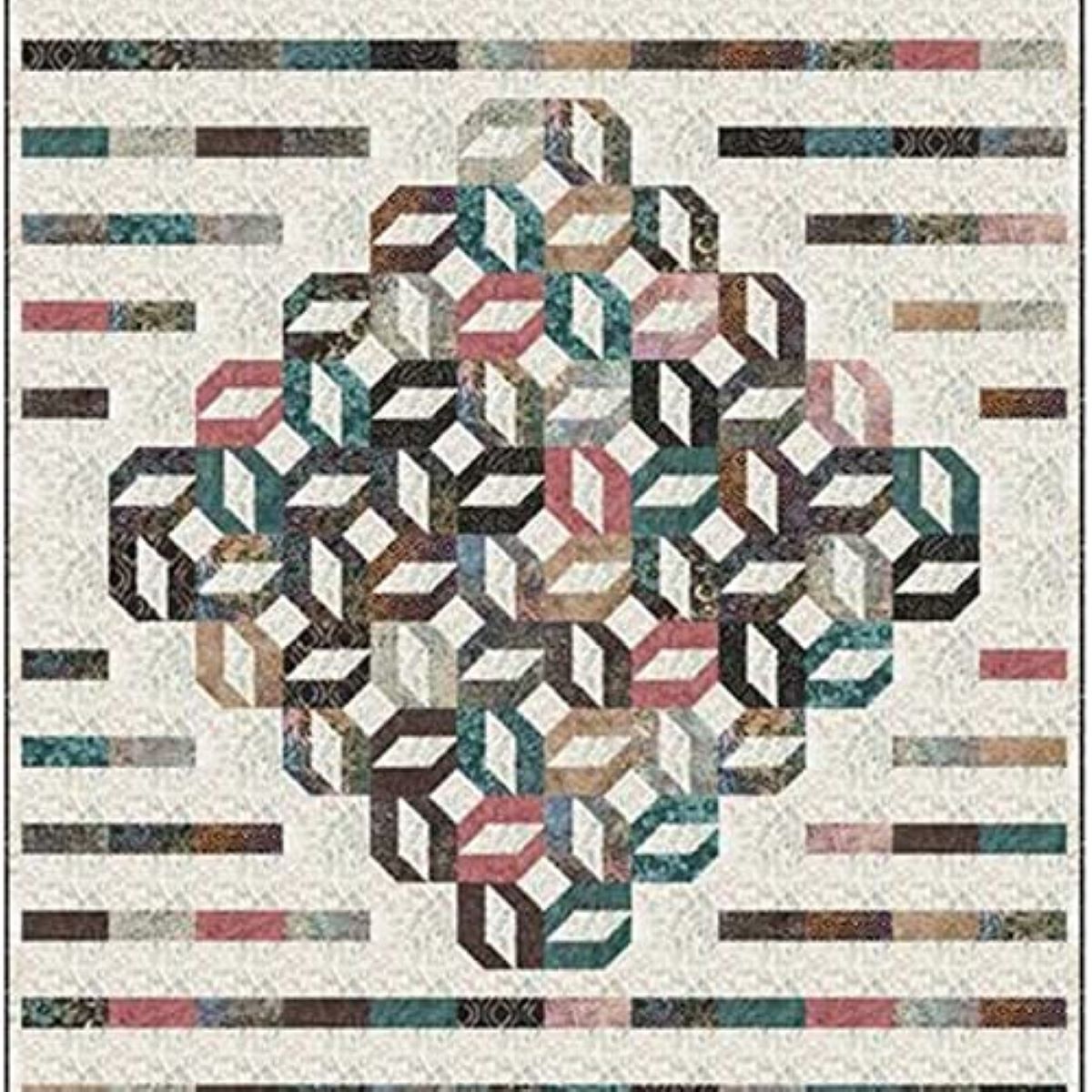 Marlous Designs Pattern, Beautiful Radiance, A Two Block Quilt and Comes in 3 Sizes